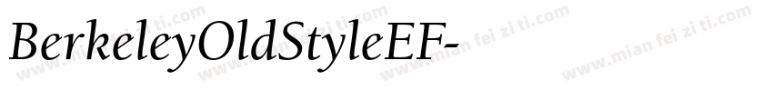 BerkeleyOldStyleEF字体转换