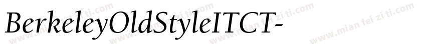 BerkeleyOldStyleITCT字体转换