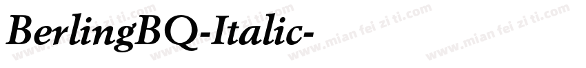 BerlingBQ-Italic字体转换