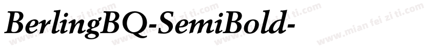 BerlingBQ-SemiBold字体转换