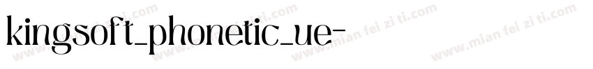 kingsoft_phonetic_ue字体转换