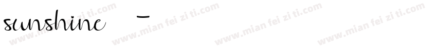 sunshine字体字体转换