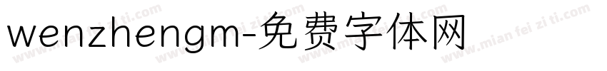 wenzhengm字体转换