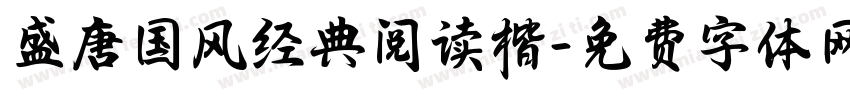 盛唐国风经典阅读楷字体转换