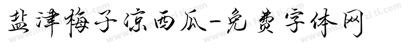 盐津梅子凉西瓜字体转换