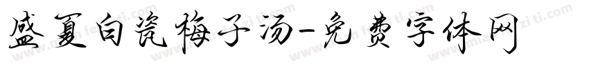 盛夏白瓷梅子汤字体转换