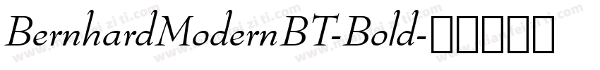 BernhardModernBT-Bold字体转换