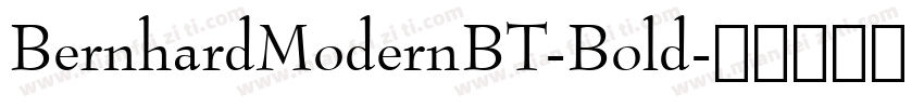 BernhardModernBT-Bold字体转换