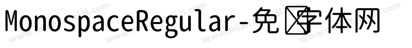 MonospaceRegular字体转换