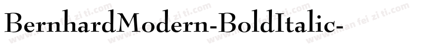 BernhardModern-BoldItalic字体转换