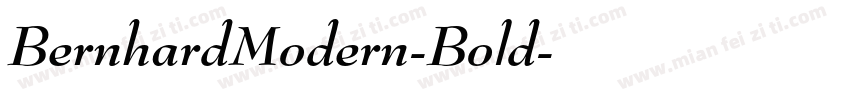 BernhardModern-Bold字体转换
