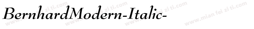 BernhardModern-Italic字体转换