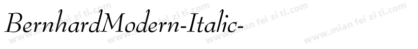 BernhardModern-Italic字体转换