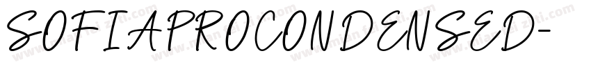 SOFIAPROCONDENSED字体转换