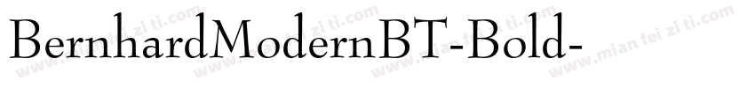 BernhardModernBT-Bold字体转换