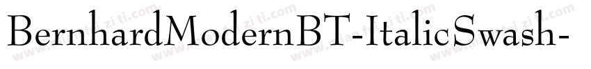 BernhardModernBT-ItalicSwash字体转换