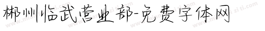 郴州临武营业部字体转换