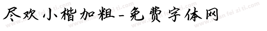 尽欢小楷加粗字体转换