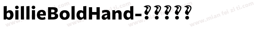 billieBoldHand字体转换
