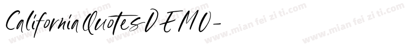 CaliforniaQuotesDEMO字体转换