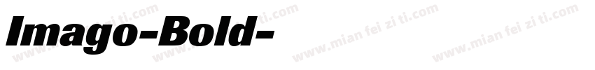 Imago-Bold字体转换