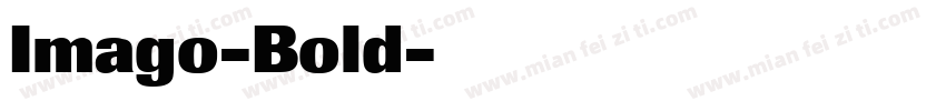 Imago-Bold字体转换