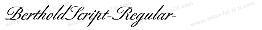 BertholdScript-Regular字体转换