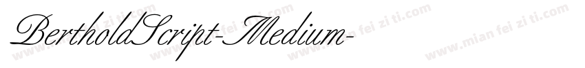 BertholdScript-Medium字体转换
