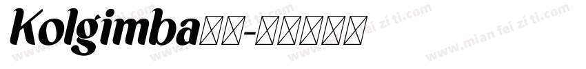 Kolgimba字体字体转换