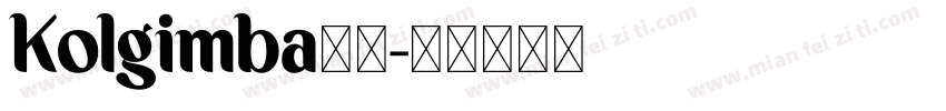Kolgimba字体字体转换