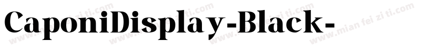CaponiDisplay-Black字体转换