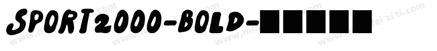 Sport2000-Bold字体转换
