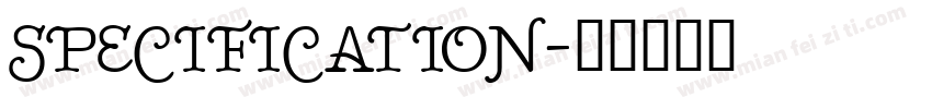 SPECIFICATION字体转换