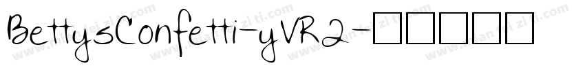 BettysConfetti-yVR2字体转换