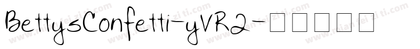 BettysConfetti-yVR2字体转换