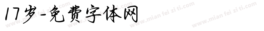 17岁字体转换