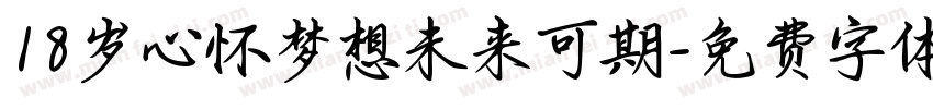 18岁心怀梦想未来可期字体转换