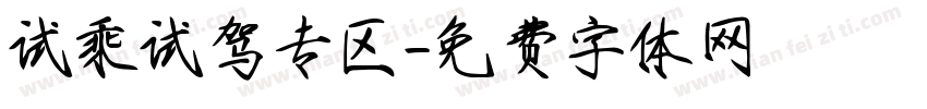 试乘试驾专区字体转换