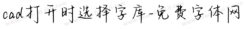 cad打开时选择字库字体转换