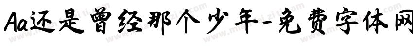 Aa还是曾经那个少年字体转换