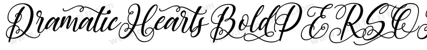 DramaticHeartsBoldPERSONAL字体转换