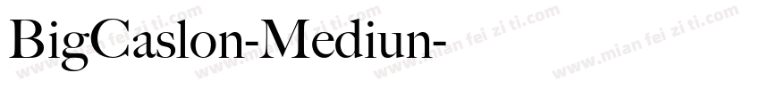 BigCaslon-Mediun字体转换