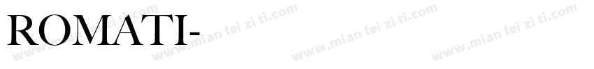 ROMATI字体转换