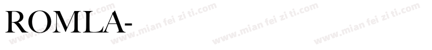 ROMLA字体转换