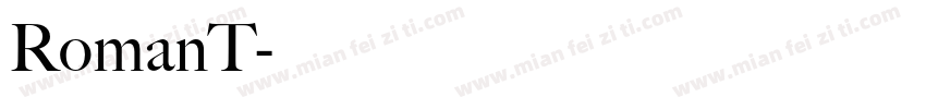 RomanT字体转换