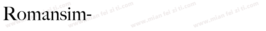Romansim字体转换