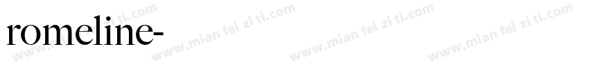 romeline字体转换