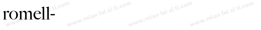 romell字体转换