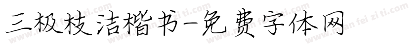 三极枝洁楷书字体转换