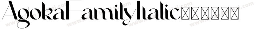 AgokaFamilyItalic字体转换